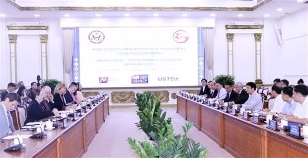 Participants at the meeting. (Photo: VNA)
