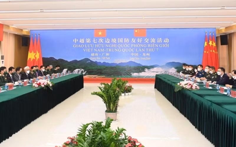 At the talks between the two defence ministries.