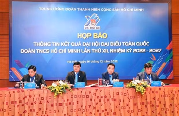 The press meeting to inform the outcomes of the 12th National HCYU Congress on December 16 (Photo: VNA)