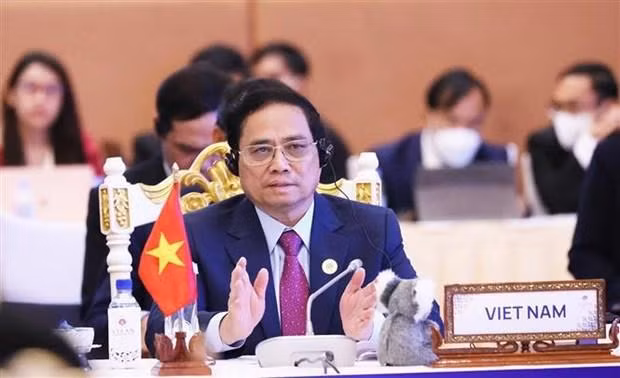 Prime Minister Pham Minh Chinh at the second ASEAN-Australia Summit (Photo: VNA)