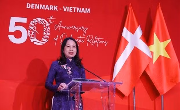 Vice President Vo Thi Anh Xuan speaks at the ceremony (Photo: VNA)
