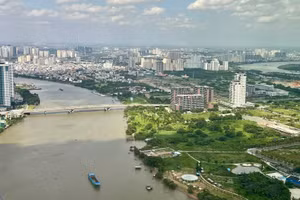 Ho Chi Minh City with its new development space following the merger. (Photo: QUANG QUY)