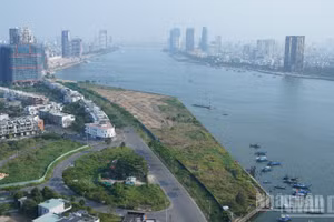 A view of Da Nang city centre from above.