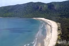 The sea and forests of Con Dao National Park. (Photo: Le Dinh Thin)