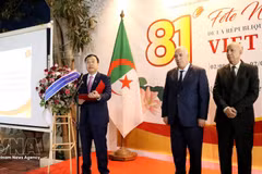 Vietnamese Ambassador to Algeria Vu Duy Long speaks at the ceremony celebrating Viet Nam’s 81st National Day anniversary in Algiers on October 4, 2026. (Photo: VNA)