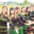 H'Loren and Mnong girls in Thuan An Commune practise the traditional xoang dance. (Photo: HO MAI)