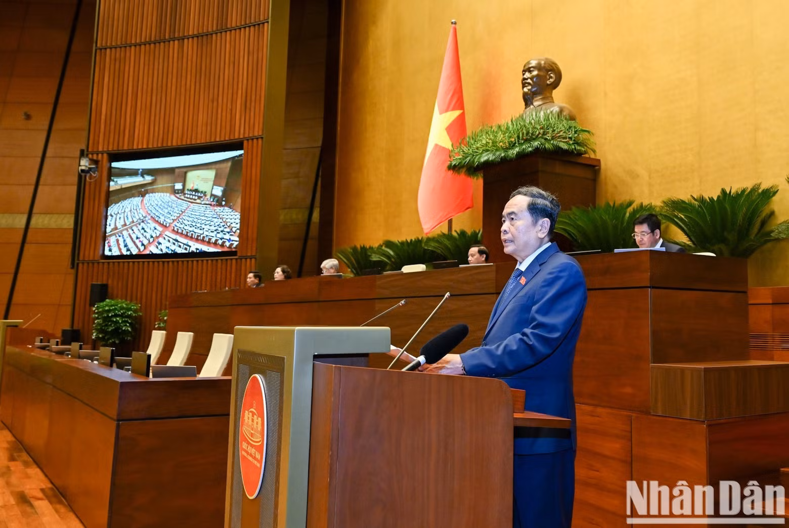 National Assembly Chairman Tran Thanh Man officially opens the first extraordinary session of the 16th National Assembly.