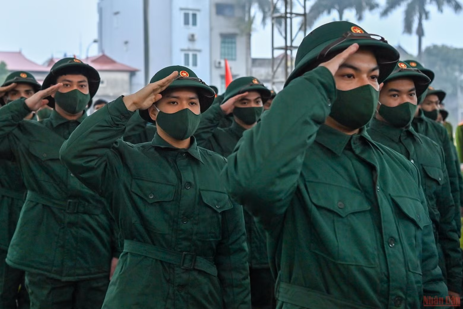 Young people in Hanoi start military service ảnh 2 Young people in Hanoi start military service ảnh 2