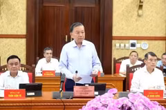 General Secretary and President To Lam presided over the meeting of the Central Steering Committee for the implementation of Resolution No. 57-NQ/TW on July 30. (Photo: Dang Khoa)