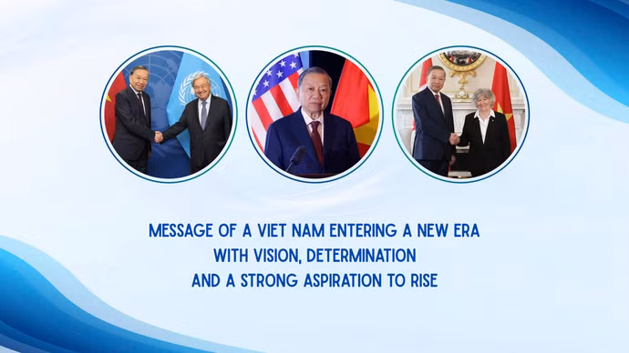 Message of a Viet Nam entering a new era with vision, determination and a strong aspiration to rise