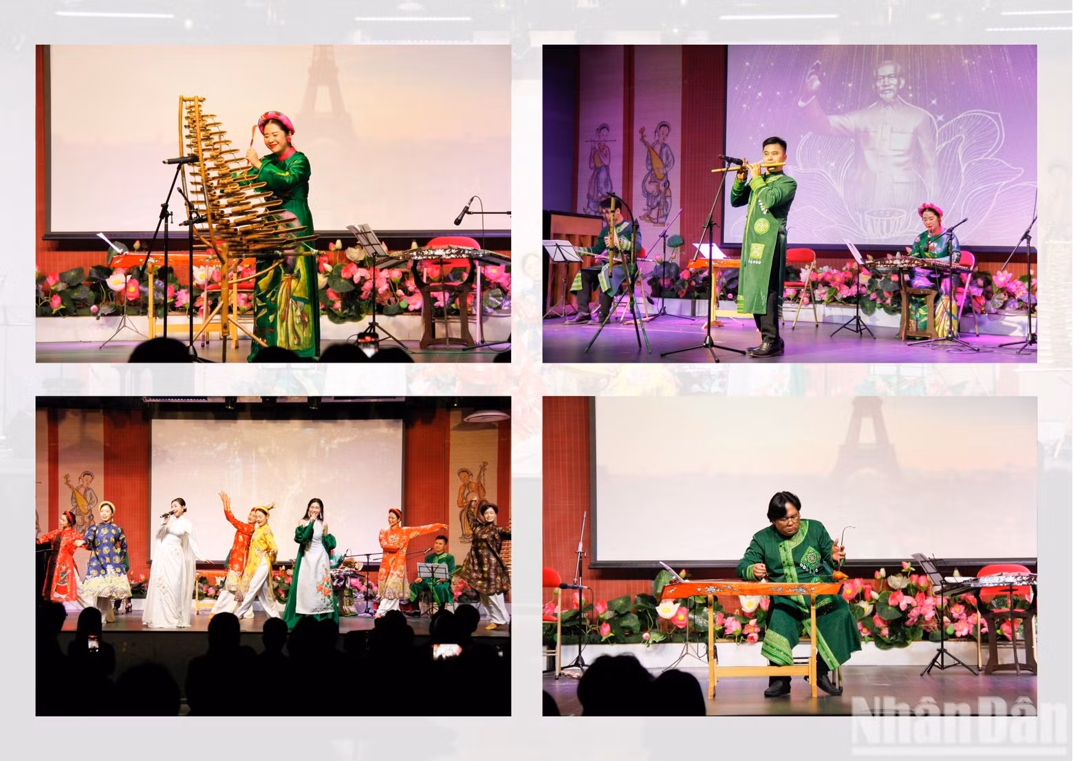 Artists from the Viet Nam National Arts Theatre perform at the “The Fatherland in Our Hearts” artistic programme on September 19.