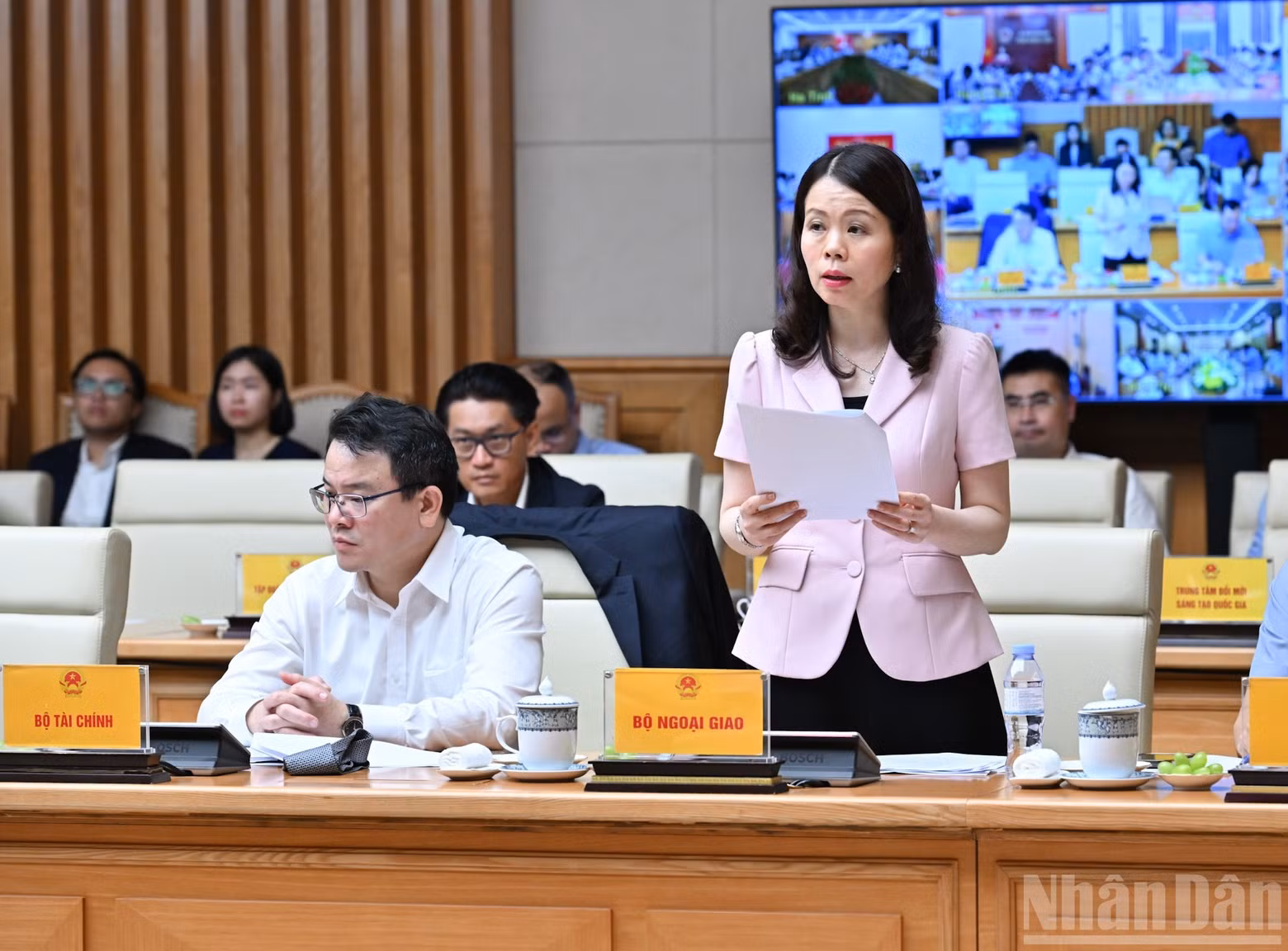 Deputy Minister of Foreign Affairs Nguyen Minh Hang delivers a speech.