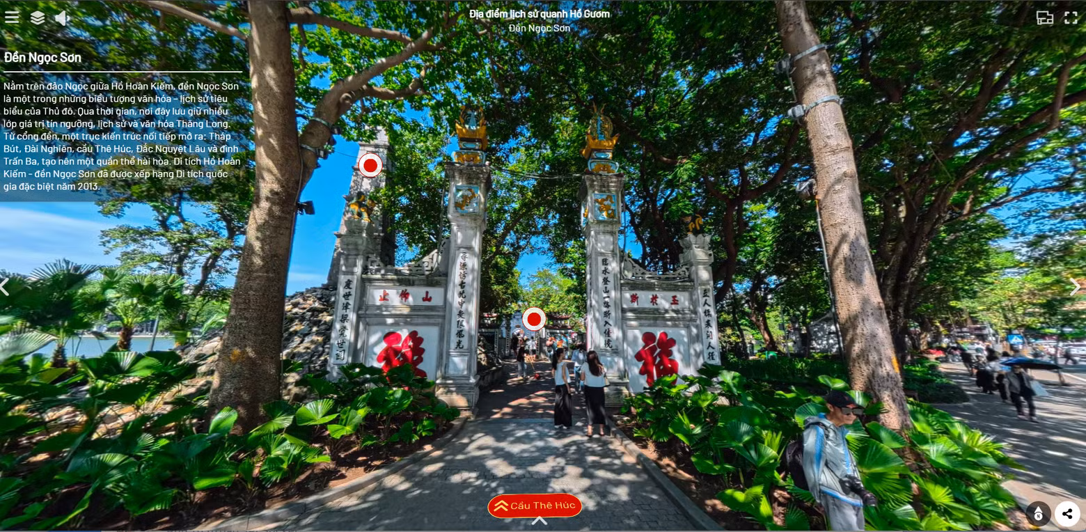 Ngoc Son Temple, an ancient spiritual site situated entirely on Jade Island.