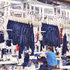 An automated overhead conveyor system in the garment factories of TNG Investment and Trading Joint Stock Company delivers products to each worker's station. (Photo: THE BINH)