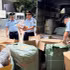 Market surveillance officers in Lang Son Province inspect seized goods that violate regulations. (Photo: QL)