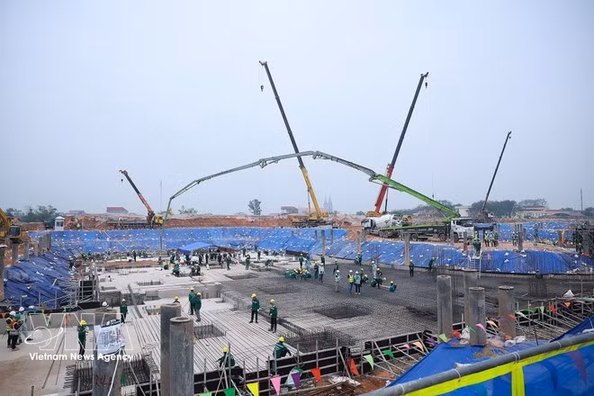 The construction site of Gia Binh International Airport (Photo: VNA)