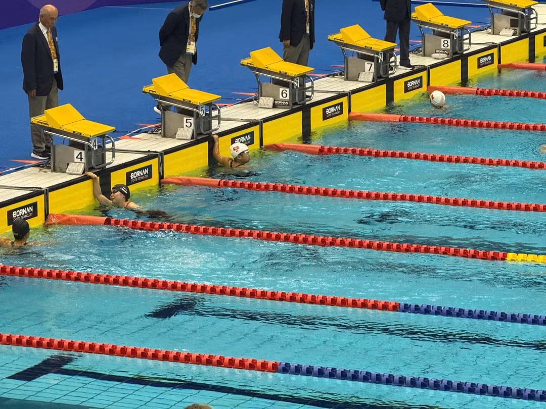 Vi Thi Hang competes in her event. (Photo: THU HOAI)