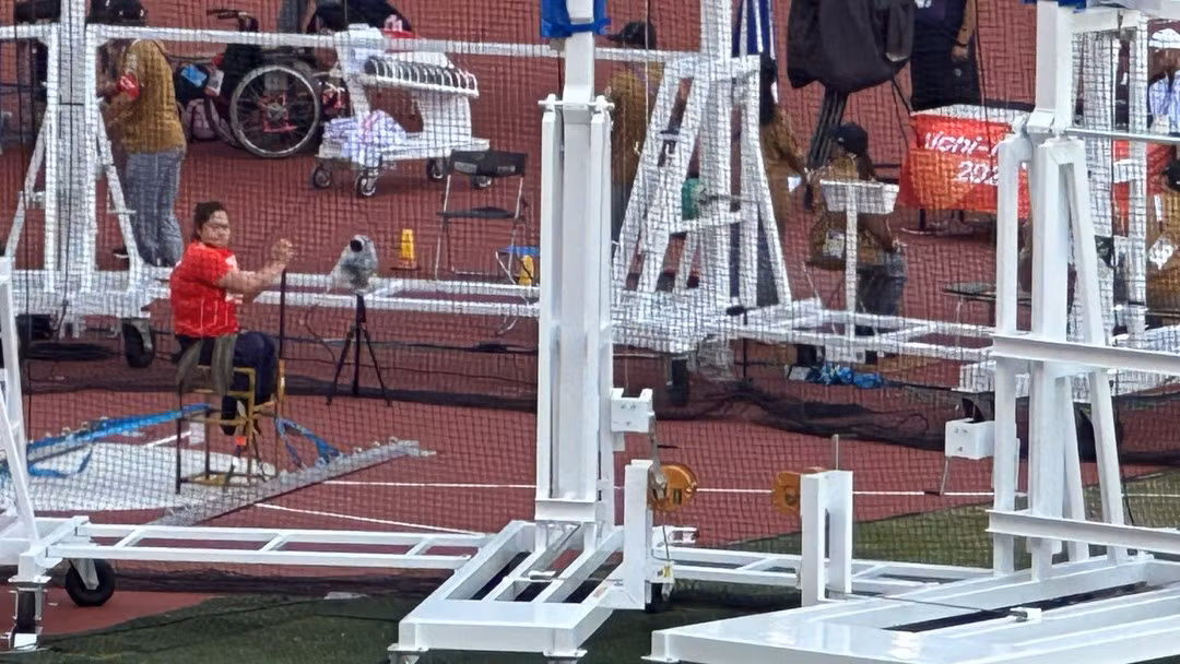 Ngoc Thuy competes in the event. (Photo: THU HOAI)