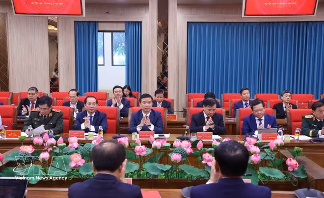 Delegates to the first meeting of the Central Theory Council (Photo: VNA)