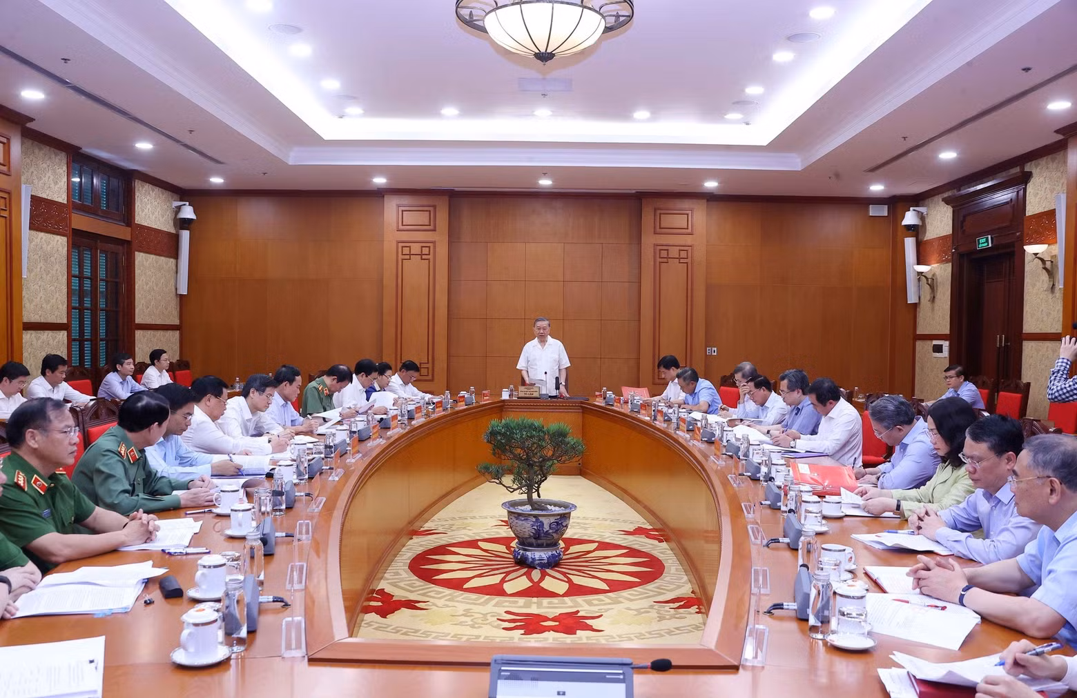 Party General Secretary and State President To Lam delivers a directive speech. (Photo: VNA)