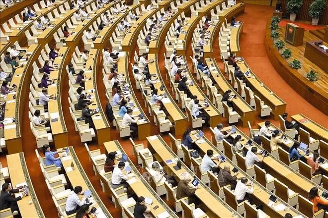Deputies attend the conference on June 25. (Photo: VNA)