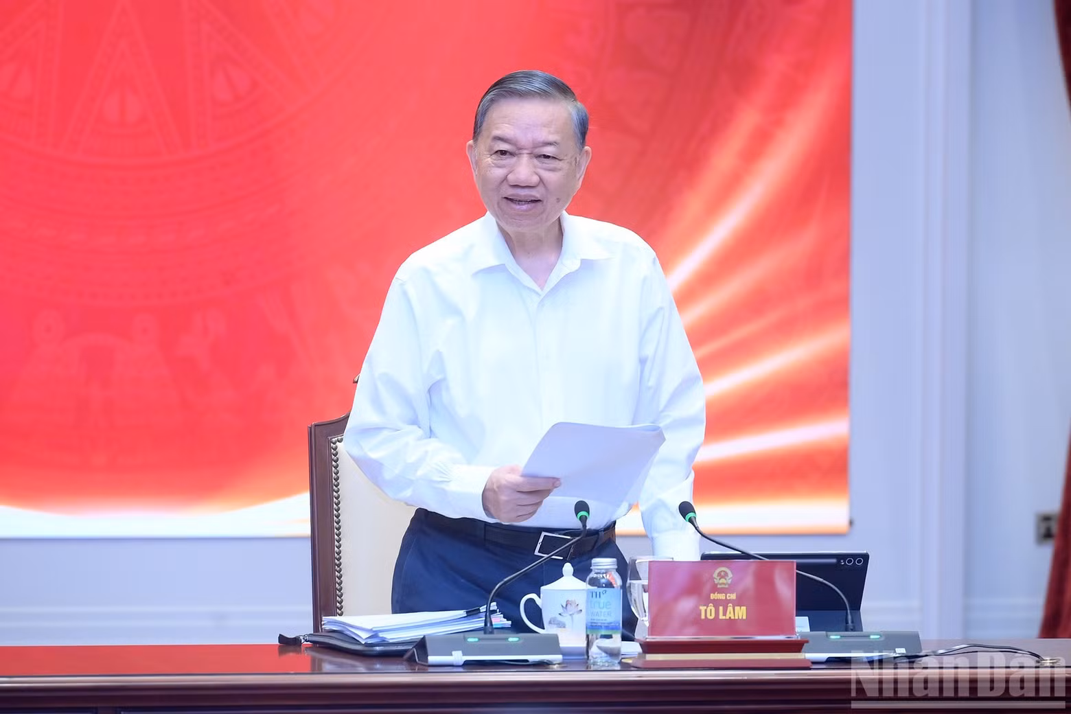 Party General Secretary and President To Lam delivers directive remarks at the September 2026 meeting of the Standing Board of the Central Steering Committee for Institutional Perfection and Law Enforcement.