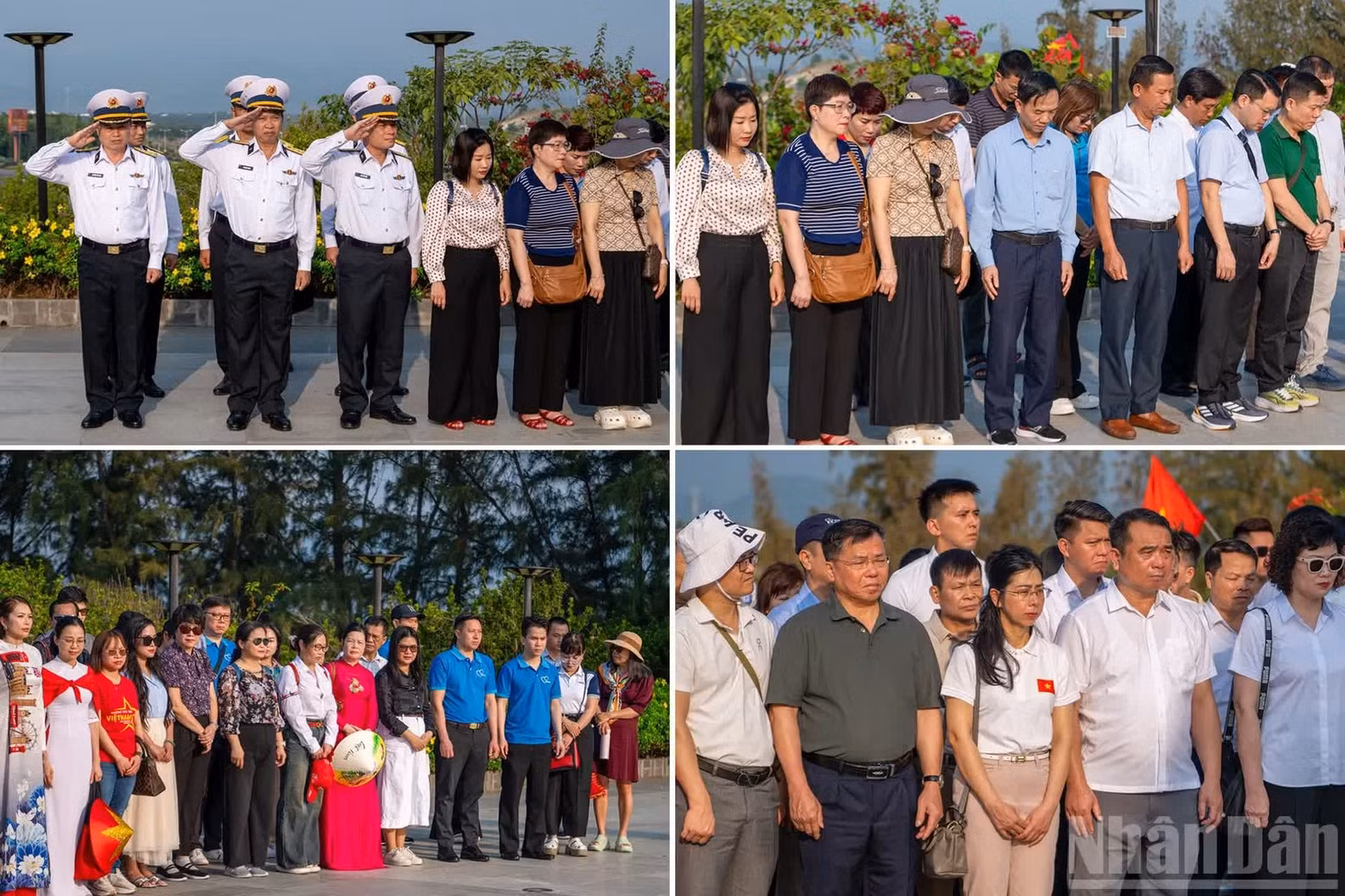 Delegates observes a minute of silence in memory of the 64 officers and soldiers of the Viet Nam People’s Navy who laid down their lives in heroic sacrifice.