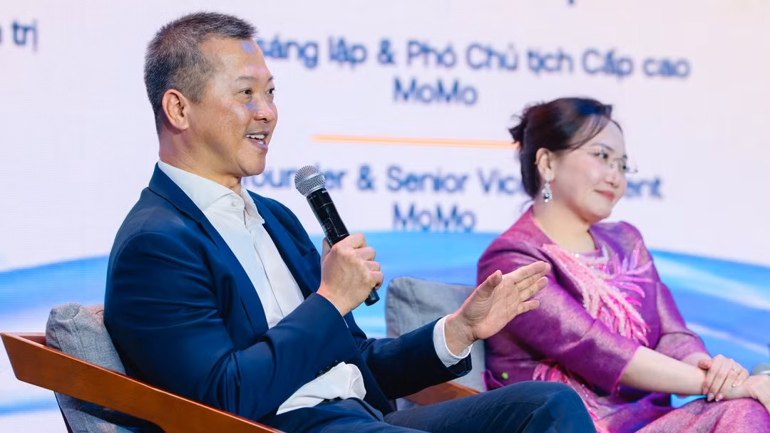 Mai Huu Tin, Chairman and CEO of U&amp;I Investment Corporation and Chairman of the Ho Chi Minh City Union of Business Associations (HUBA), at NExT Forum 2026. (Photo: Organising Committee)