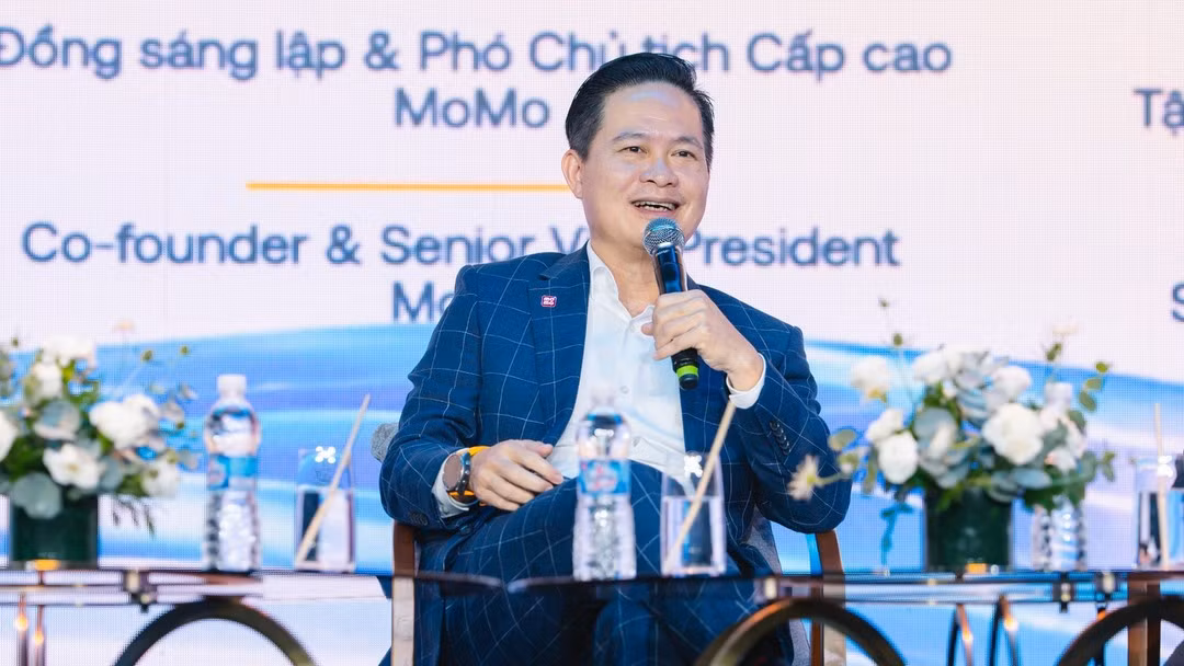 Nguyen Ba Diep, Co-founder and Senior Vice Chairman of MoMo Financial Technology Group, at NExT Forum 2026. (Photo: Organising Committee)