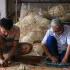 Artisans weave bamboo and rattan products at Phu Vinh Village in Ha Noi. (Photo: Ha Nam)